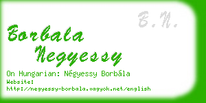 borbala negyessy business card