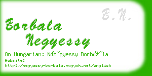 borbala negyessy business card